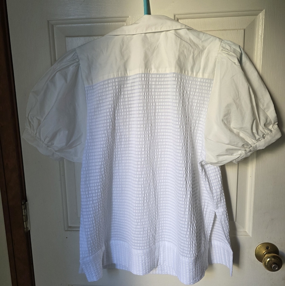 Maeve Puff-Sleeve Sea Breeze Top Size XS NWT - Picture 5 of 8